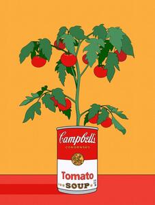 Ilustrácia Campbells Soup Tomato Plant Retro Illustration, Retrodrome