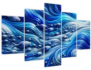 Obraz – Ryby vo vlnách (150x105 cm)