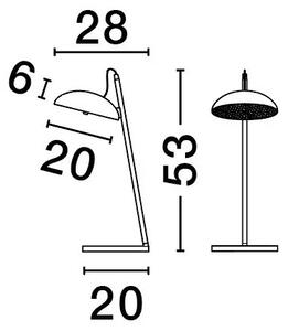 Dizajnová stolová lampa Flute čierna
