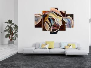Obraz - Abstrakcia hláv (150x105 cm)