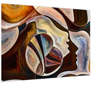 Obraz - Abstrakcia hláv (70x50 cm)