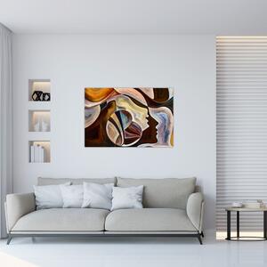 Obraz - Abstrakcia hláv (90x60 cm)