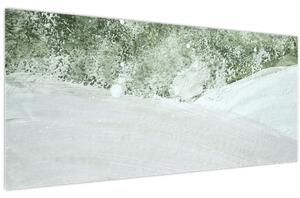 Obraz - Abstrakcia štetcami (120x50 cm)
