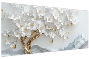Obraz – 3D elegantný strom života (120x50 cm)