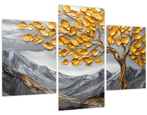 Obraz – Strom so zlatými listami (90x60 cm)