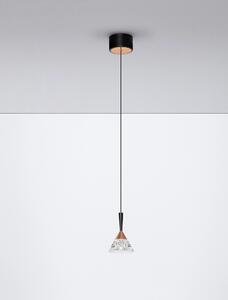 LED čierno-rose zlatá moderný luster Paluz 180