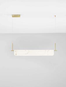 LED stmievateľný mosadzno-zlatý moderný luster Aider