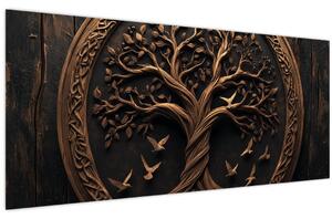 Obraz – Drevený strom života (120x50 cm)