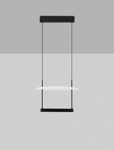 LED stmievateľný čierno-biely moderný luster Diona – Čierna