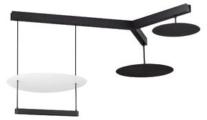 LED stmievateľné čierno-biele moderné stropné svietidlo Diona 9 – Čierno-biela