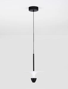 LED čierno-biele dizajnový luster Luet 26 – 26 x 15 cm