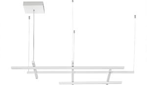 LED stmievateľný biely dizajnový luster Pace – Biela