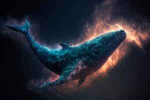 DIMEX | Vliesové fototapety na stenu The Blue Whale MS-5-AI-0004 | 375 x 250 cm | čierna, oranžová, modrá