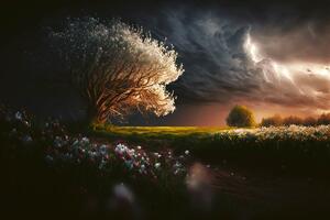 DIMEX | Vliesové fototapety na stenu Silver Tree MS-5-AI-0024 | 375 x 250 cm | čierna, zelená, hnedá