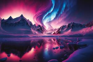 DIMEX | Vliesové fototapety na stenu Aurora MS-5-AI-0022 | 375 x 250 cm | čierna, fialová, modrá, ružová