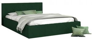 Luxusná posteľ CARO 180x200 s kovovým zdvižným roštom ZELENÁ