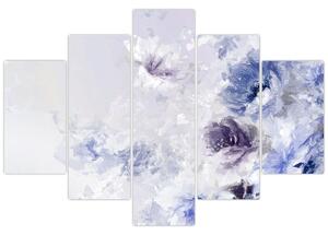 Obraz - Kvety, textúrovaná maľba (150x105 cm)