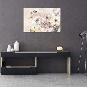 Obraz - Kvety, maľba (90x60 cm)