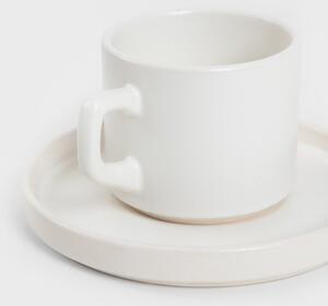 Šálka FAMELIO biela s podšálkou 725463 200 ml