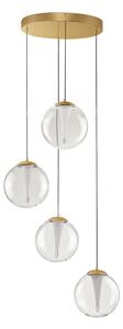 LED stmievateľný zlatý moderný luster Gi