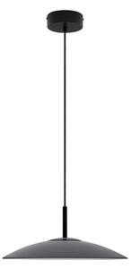 LED čierno-dymový dizajnový luster Polifemo 40 – 40 x 10 cm