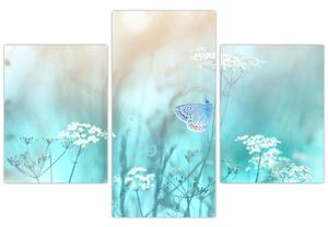 Obraz - Motýlik v modrom (90x60 cm)