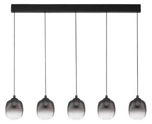 LED stmievateľný čierno-dymový moderný luster Kita 120