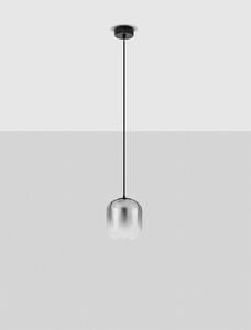 LED čierno-šedý dizajnový luster Aelia