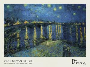 Obrazová reprodukcia The Starry Night over the Rhone (1888), Vincent van Gogh