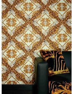 A.S. Création | Vliesová tapeta na stenu Versace 34904-3 | 0,70 x 10,05 m | žltá, hnedá, krémová, metalická