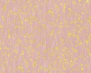 A.S. Création | Vliesová tapeta na stenu Metallic Silk 30660-4 | 0,53 x 10,05 m | ružová, zlatá