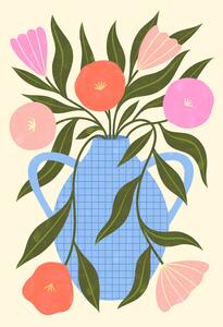 Ilustrácia Wavy Flowers inVase, Melissa Donne