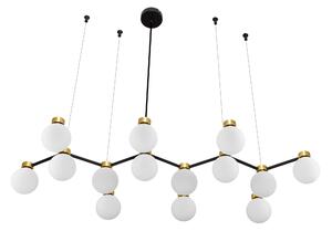Zlato-čierno-biely dizajnový luster Ovalino 107 – 107 x 130 cm