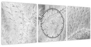 Obraz - Pampas grass N⁰1 (s hodinami) (90x30 cm)