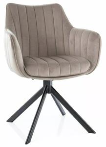 AZALIA VELVET kreslo, Bluvel 40 tm.béžová/nohy čierny mat