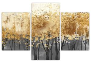 Obraz - Zlaté stromy (90x60 cm)