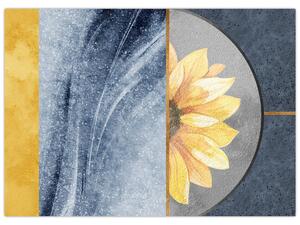 Obraz - Tvary a kvet (70x50 cm)