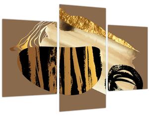 Obraz - Abstrakcia golden brown N⁰2 (90x60 cm)