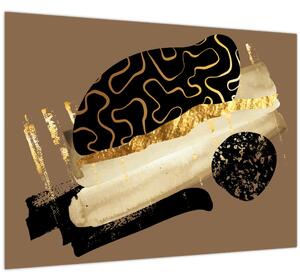 Obraz - Abstrakcia golden brown N⁰3 (70x50 cm)