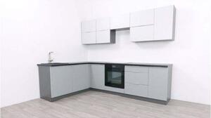 Rohová kuchyňa Mindy ľavý roh 270x180 cm (sivá matná)