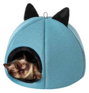 Búdka pre mačku KITTY HEAD R1 modrá