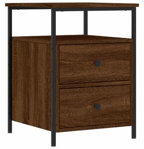 Nočný stolík hnedý dub 44x45x60 cm kompozitné drevo