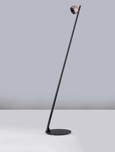 LED stmievateľná champaign zlato-čierna stojaca lampa Lusa