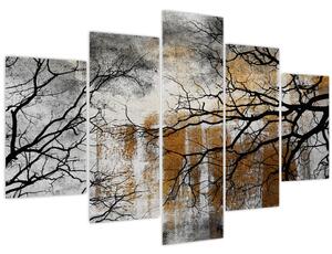 Obraz - Siluety stromov (150x105 cm)