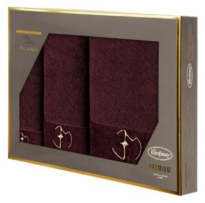 FROTÉ UTERÁK EVA MINGE GAJA SADA 1KS 30X50 CM, 1KS 50X90 CM, 1KS 70X140 CM BORDOVÁ