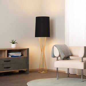 Stojacia lampa HLM-9073-1BSA v zlatej a čiernej