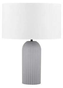 LED sivo-biela stolná lampa Ammos – Svetlá sivá