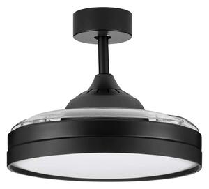 LED čierne moderné stropné svietidlo Nevma s diaľkovým ovládaním – Čierna