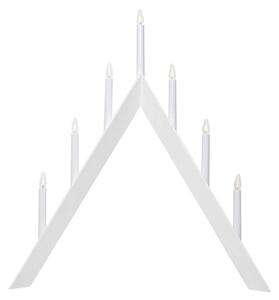 Svietnik Arrow, špicatý, 7-plameňový, biely