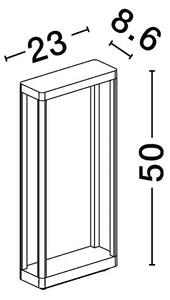 Vonkajšia lampa Cosmic 50 – 50 x 12 cm